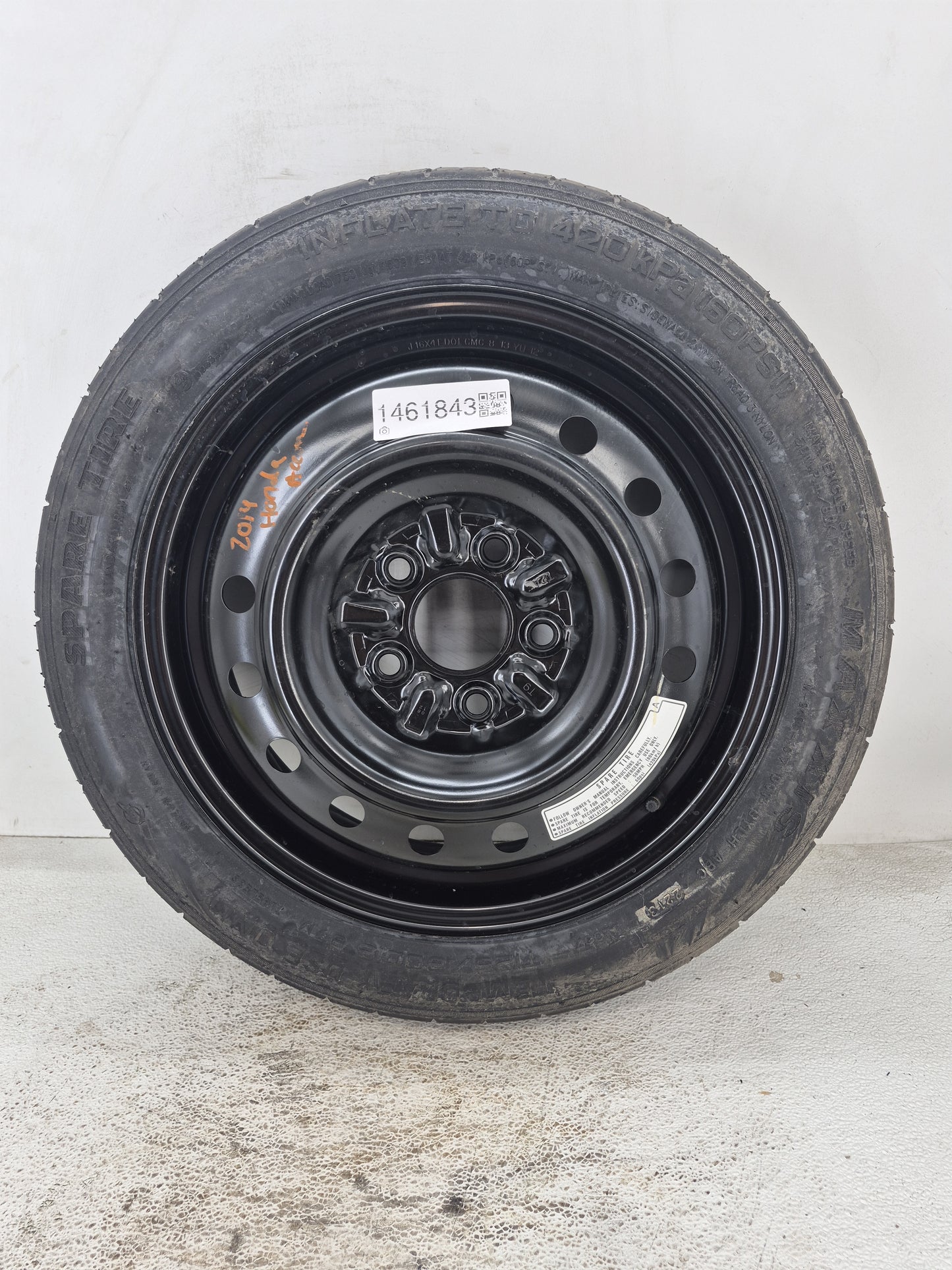 2013-2022 Honda Accord Spare Donut Tire Wheel Rim Oem 1461843 - Oemusedautoparts1.com