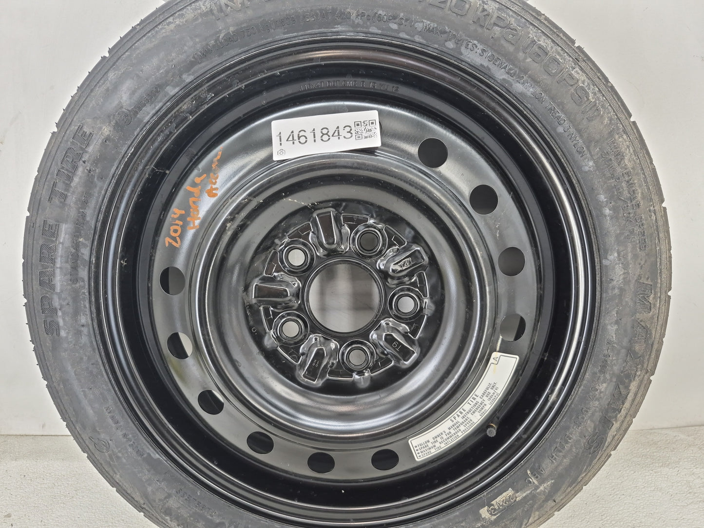 2013-2022 Honda Accord Spare Donut Tire Wheel Rim Oem 1461843 - Oemusedautoparts1.com