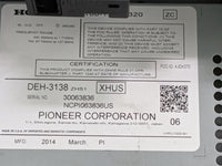 2013-2015 Honda Accord Radio AM FM Cd Player Receiver Replacement P/N:DEH-3138 AJDK070, 30063836 Fits Fits 2013 2014 2015 OE