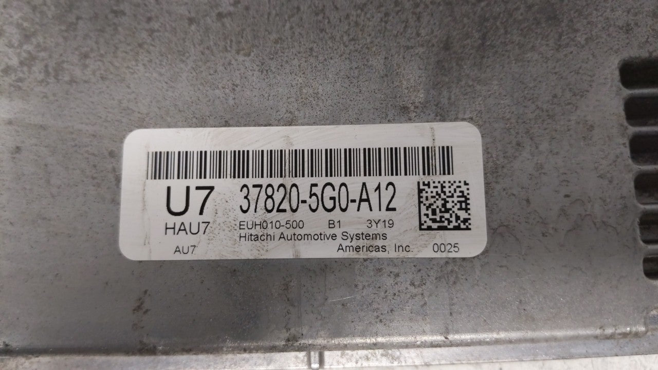 2014-2015 Honda Accord PCM Engine Control Computer ECU ECM PCU OEM P/N:37820-5G0-A12 Fits Fits 2014 2015 OEM Used Auto Parts