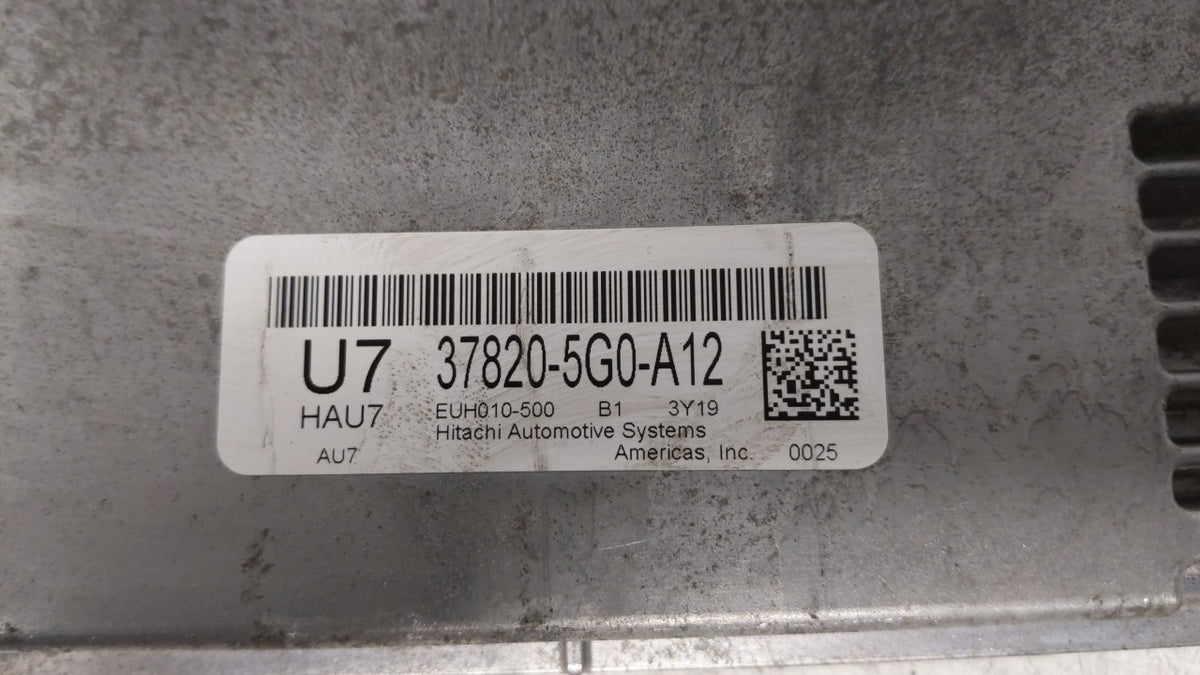 2014-2015 Honda Accord PCM Engine Control Computer ECU ECM PCU OEM P/N:37820-5G0-A12 Fits 2014 2015 OEM Used Auto Parts - Oe