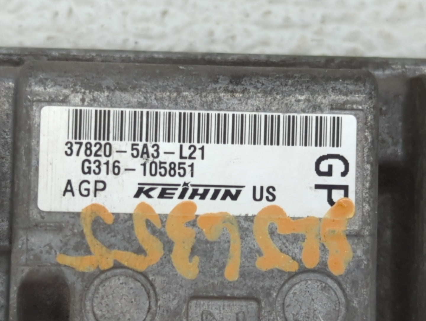 2014 Honda Accord PCM Engine Control Computer ECU ECM PCU OEM P/N:37820-5A3-L21 37820-5A3-L22 Fits OEM Used Auto Parts - Oem