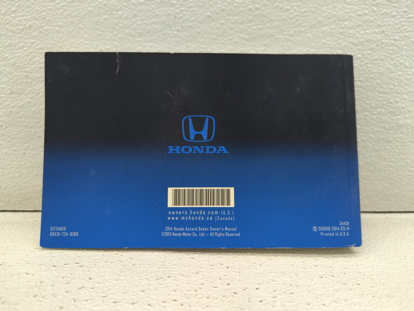 2014 Honda Accord Owners Manual Book Guide OEM Used Auto Parts - Oemusedautoparts1.com