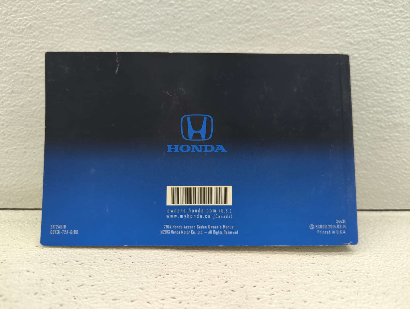 2014 Honda Accord Owners Manual Book Guide OEM Used Auto Parts - Oemusedautoparts1.com