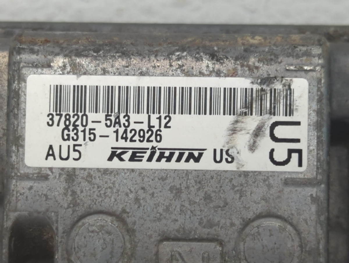 2014 Honda Accord PCM Engine Control Computer ECU ECM PCU OEM P/N:37820-5A3-L12 OEM Used Auto Parts - Oemusedautoparts1.com