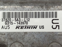 2014 Honda Accord PCM Engine Control Computer ECU ECM PCU OEM P/N:37820-5A3-L12 37820-5A2-B52, 37820-5A3-L11 Fits OEM Used A