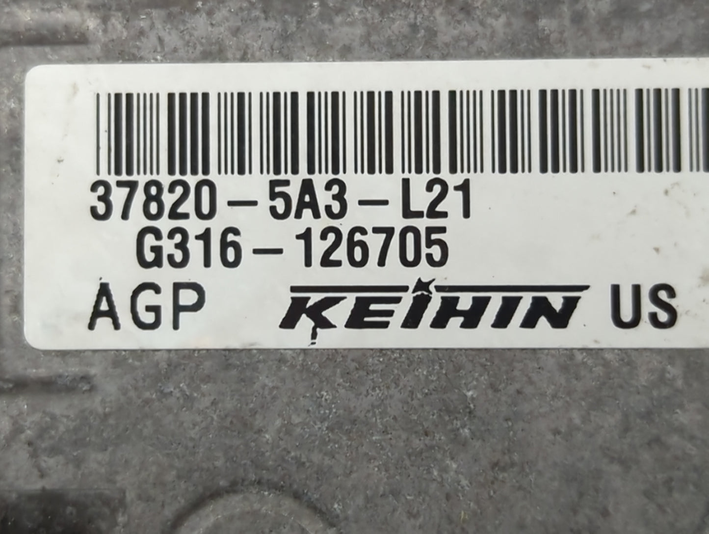 2014 Honda Accord PCM Engine Control Computer ECU ECM PCU OEM P/N:37820-5A3-L22 37820-5A3-L21 Fits OEM Used Auto Parts - Oem