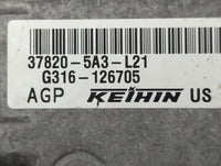 2014 Honda Accord PCM Engine Control Computer ECU ECM PCU OEM P/N:37820-5A3-L22 37820-5A3-L21 Fits OEM Used Auto Parts - Oem