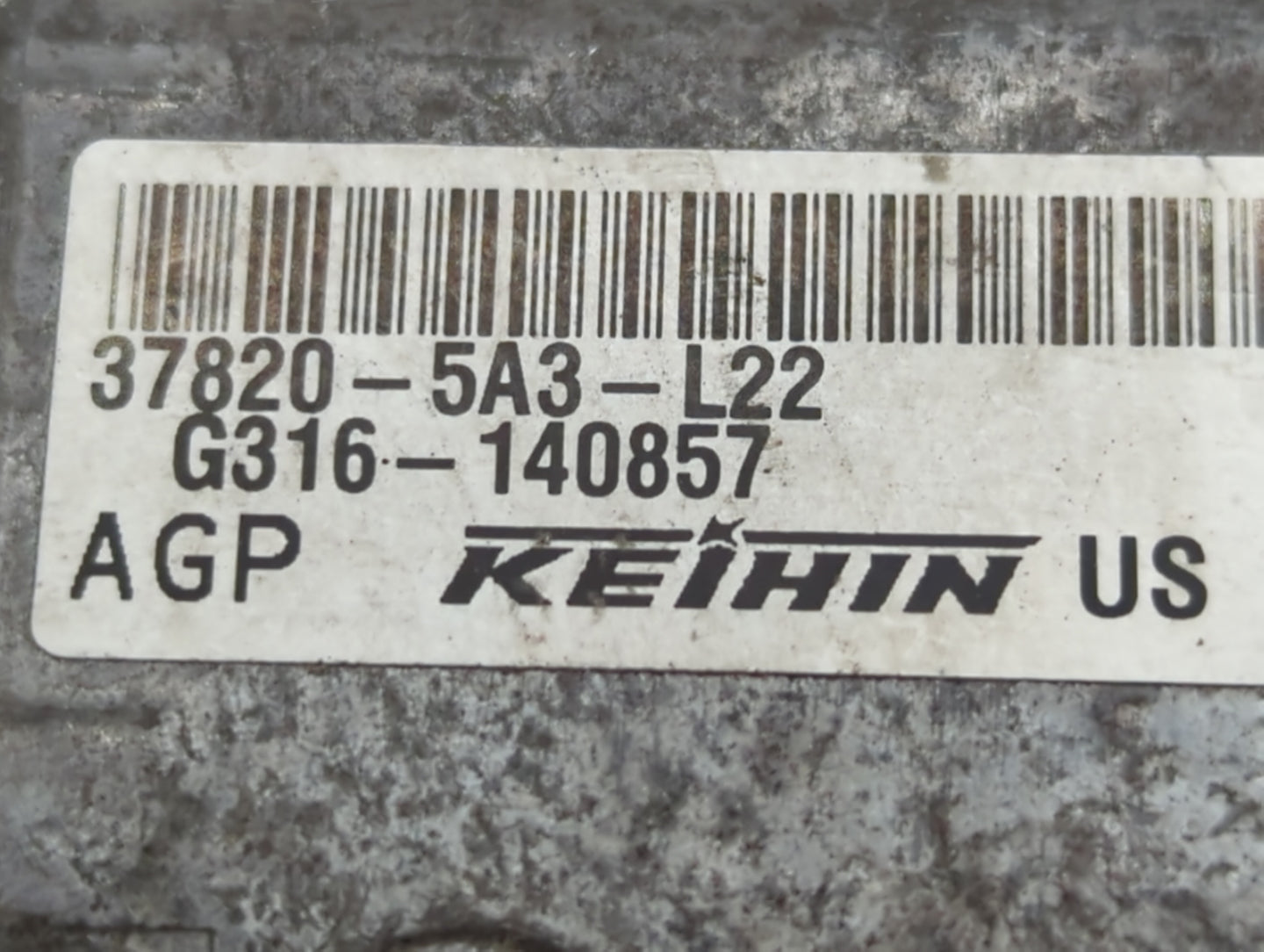 2014 Honda Accord PCM Engine Control Computer ECU ECM PCU OEM P/N:37820-5A3-L22 Fits OEM Used Auto Parts - Oemusedautoparts1