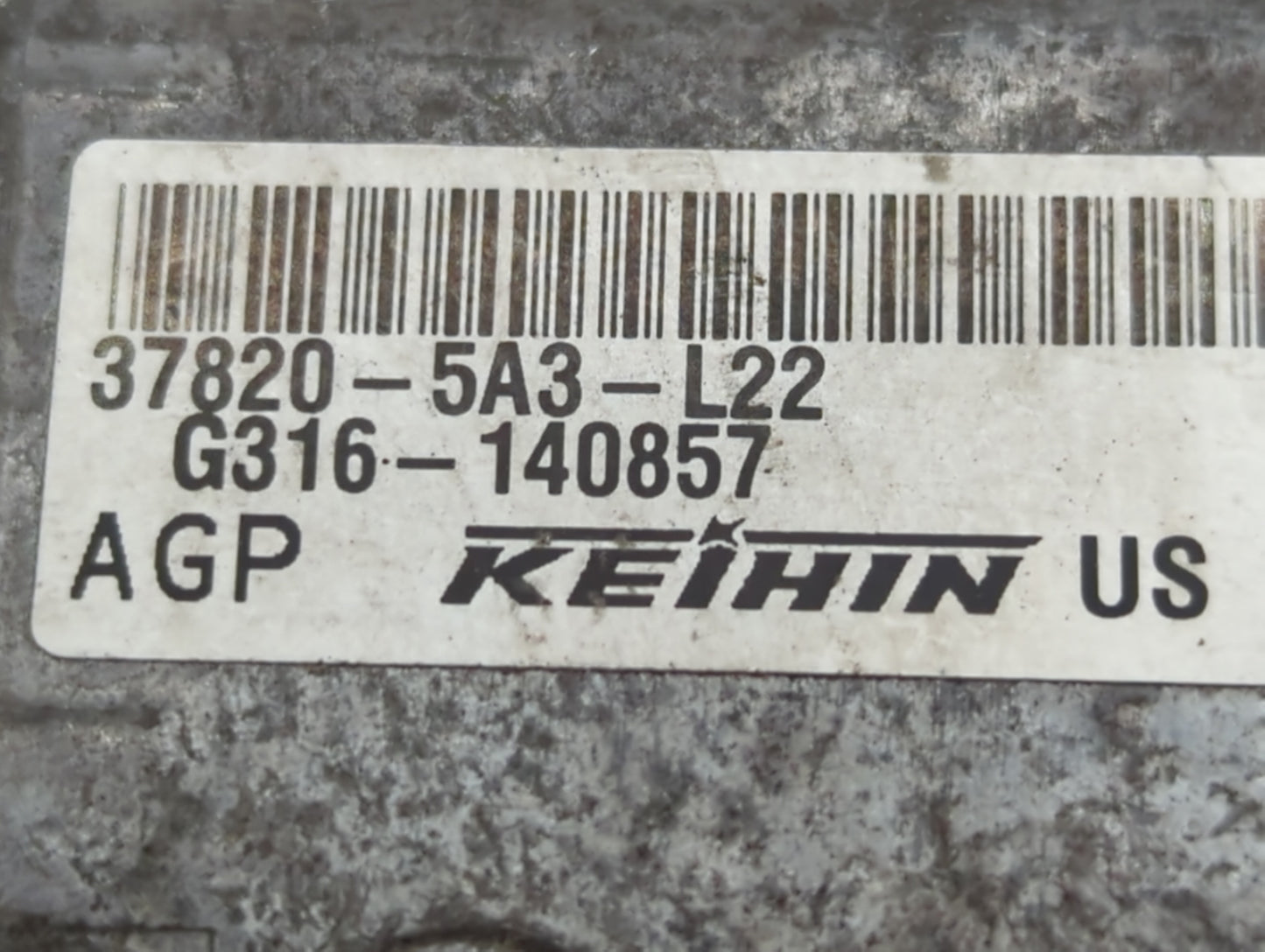 2014 Honda Accord PCM Engine Control Computer ECU ECM PCU OEM P/N:37820-5A3-L22 Fits OEM Used Auto Parts - Oemusedautoparts1