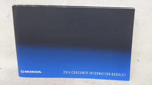 2014 Honda Accord Owners Manual Book Guide OEM Used Auto Parts