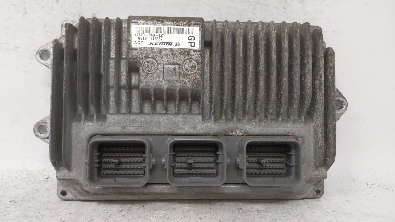 2014 Honda Accord PCM Engine Control Computer ECU ECM PCU OEM P/N:37820-5A3-L21 Fits OEM Used Auto Parts - Oemusedautoparts1