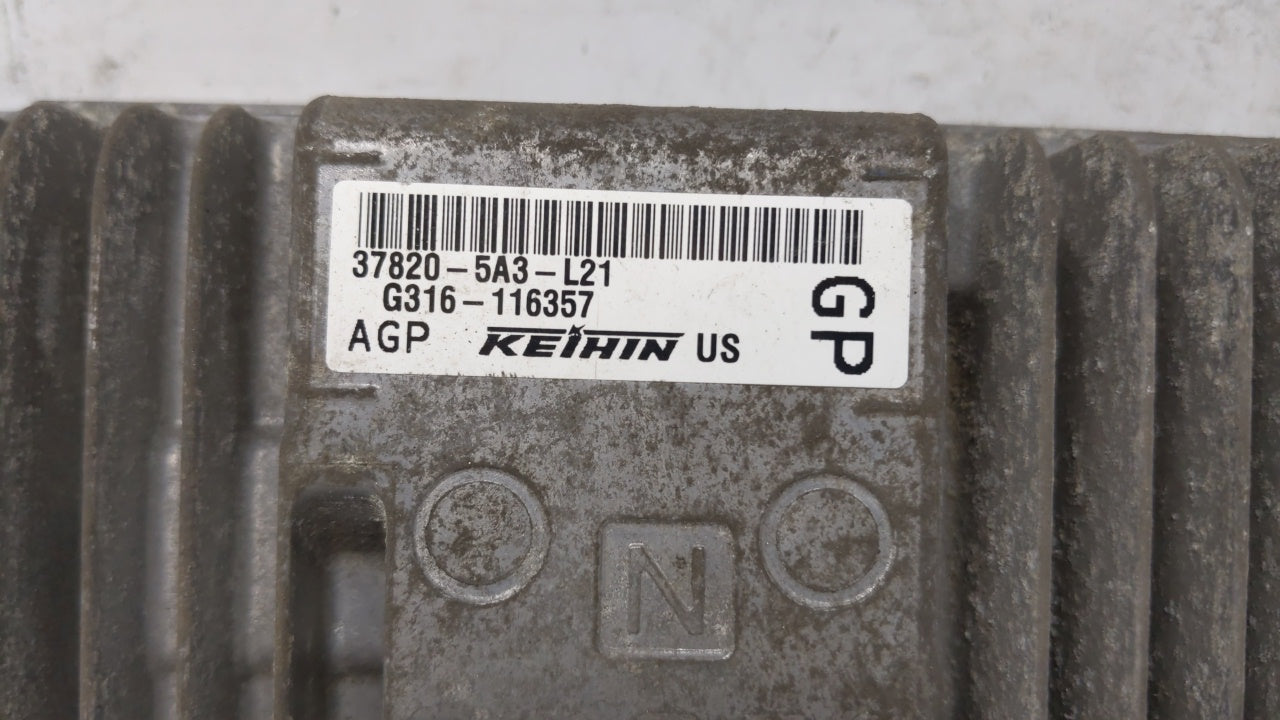 2014 Honda Accord PCM Engine Control Computer ECU ECM PCU OEM P/N:37820-5A3-L21 Fits OEM Used Auto Parts - Oemusedautoparts1