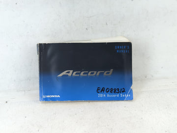 2014 Honda Accord Owners Manual Book Guide P/N:00X31-T2A-6100 31T2A610 OEM Used Auto Parts - Oemusedautoparts1.com