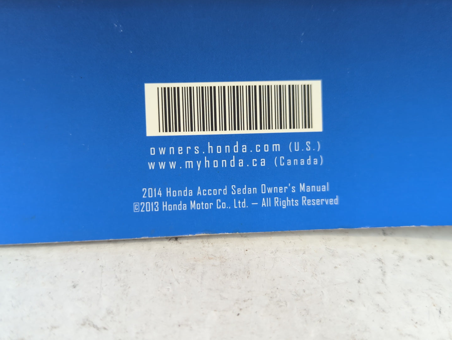 2014 Honda Accord Owners Manual Book Guide P/N:00X31-T2A-6100 31T2A610 OEM Used Auto Parts - Oemusedautoparts1.com
