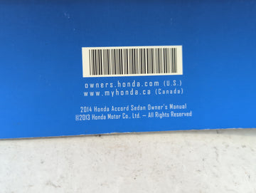 2014 Honda Accord Owners Manual Book Guide P/N:00X31-T2A-6100 31T2A610 OEM Used Auto Parts