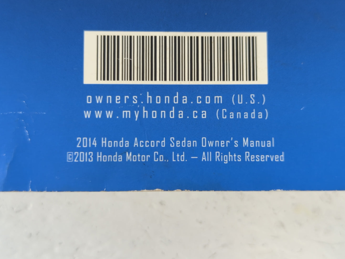 2014 Honda Accord Owners Manual Book Guide P/N:00X31-T2A-6100 OEM Used Auto Parts - Oemusedautoparts1.com