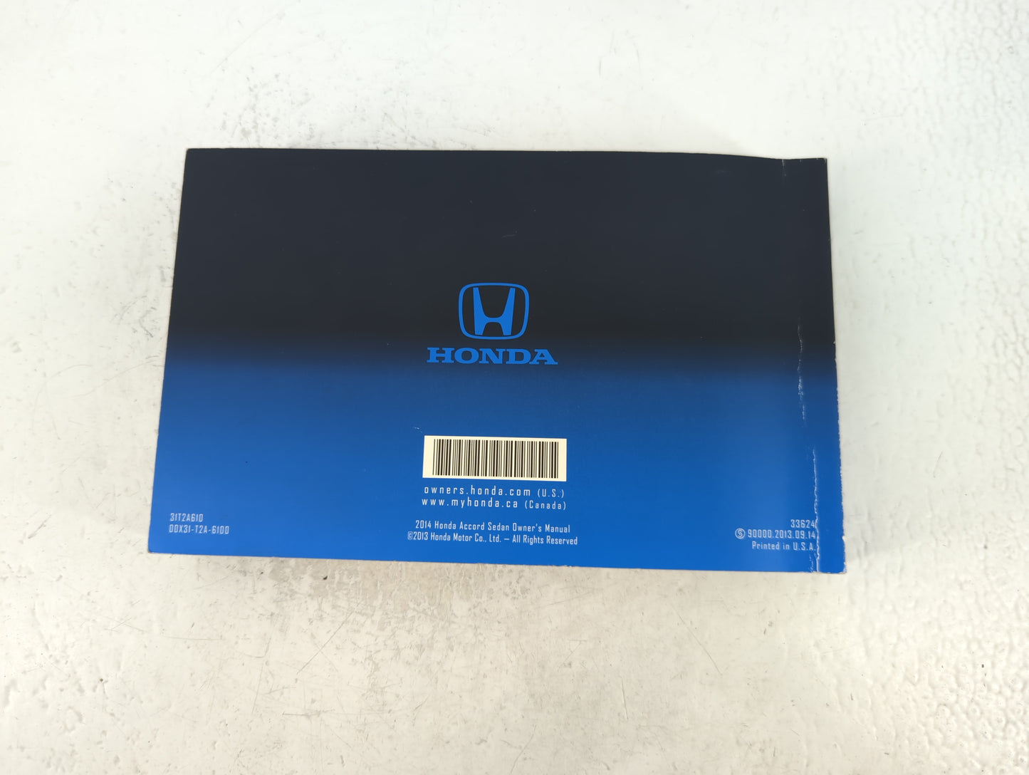 2014 Honda Accord Owners Manual Book Guide P/N:00X31-T2A-6100 31T2A610 OEM Used Auto Parts - Oemusedautoparts1.com
