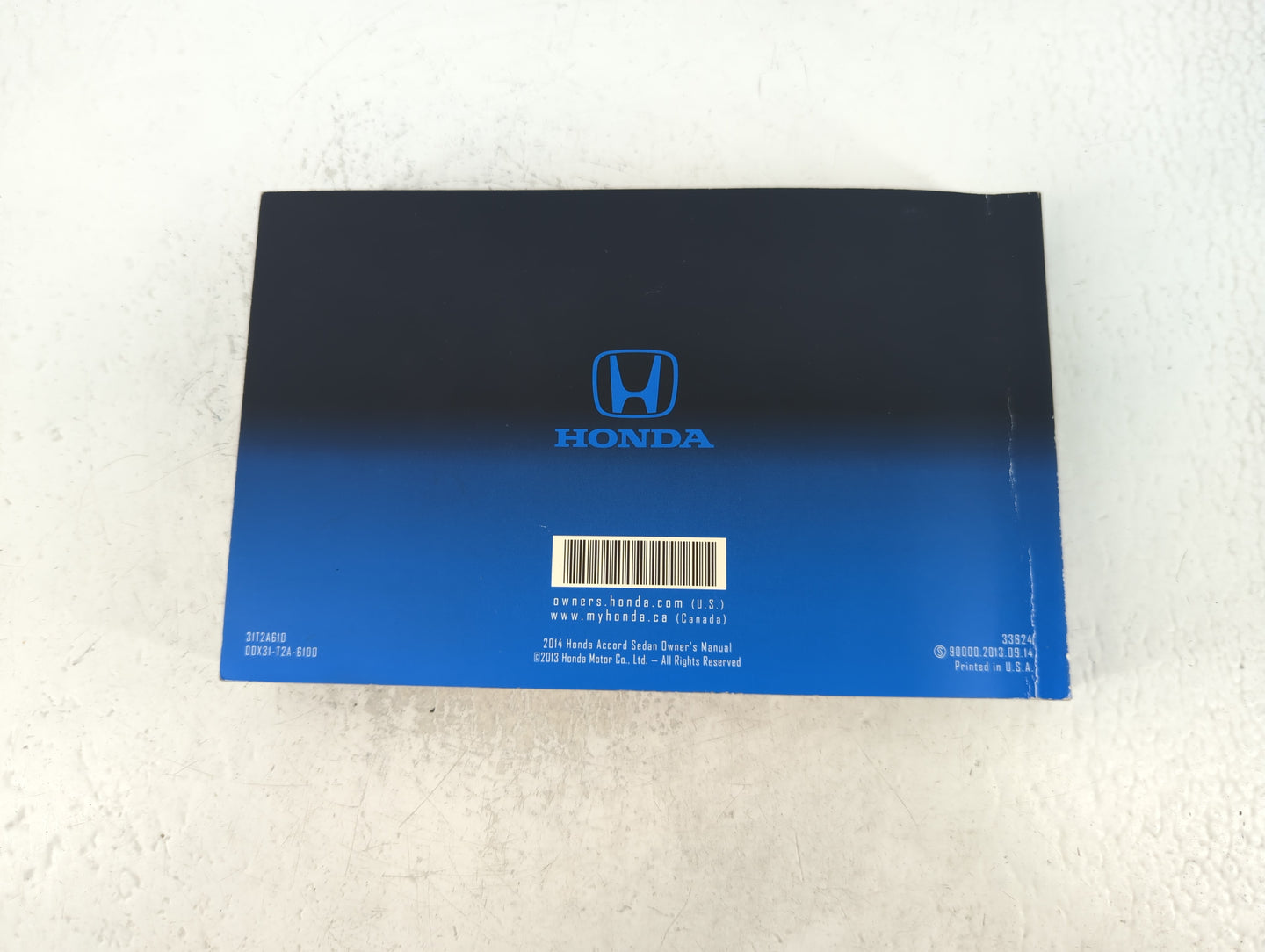 2014 Honda Accord Owners Manual Book Guide P/N:00X31-T2A-6100 31T2A610 OEM Used Auto Parts - Oemusedautoparts1.com