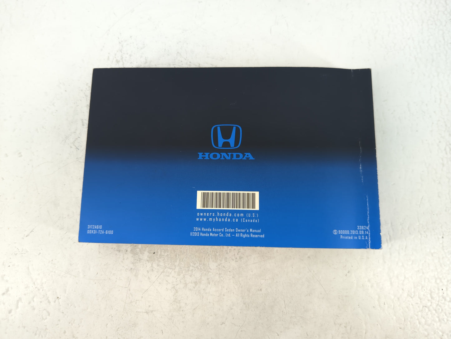 2014 Honda Accord Owners Manual Book Guide P/N:00X31-T2A-6100 31T2A610 OEM Used Auto Parts - Oemusedautoparts1.com