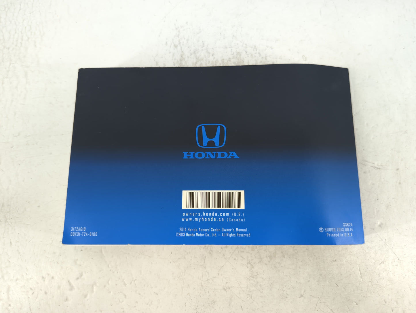 2014 Honda Accord Owners Manual Book Guide P/N:00X31-T2A-6100 31T2A610 OEM Used Auto Parts - Oemusedautoparts1.com