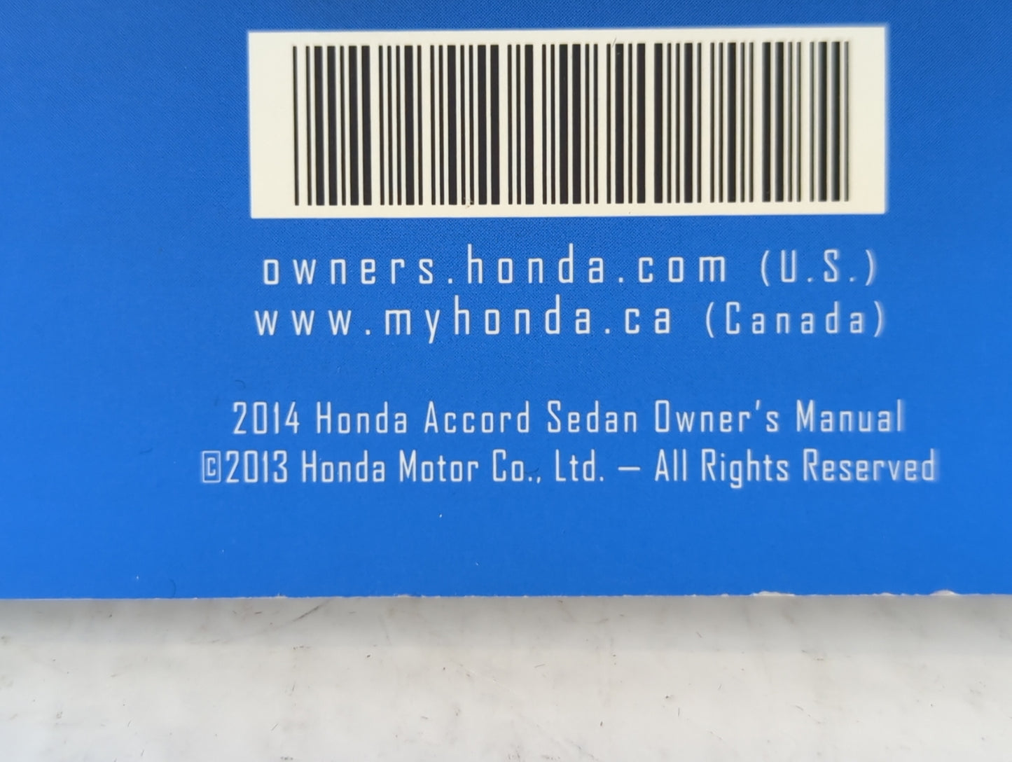 2014 Honda Accord Owners Manual Book Guide P/N:00X31-T2A-6100 31T2A610 OEM Used Auto Parts - Oemusedautoparts1.com