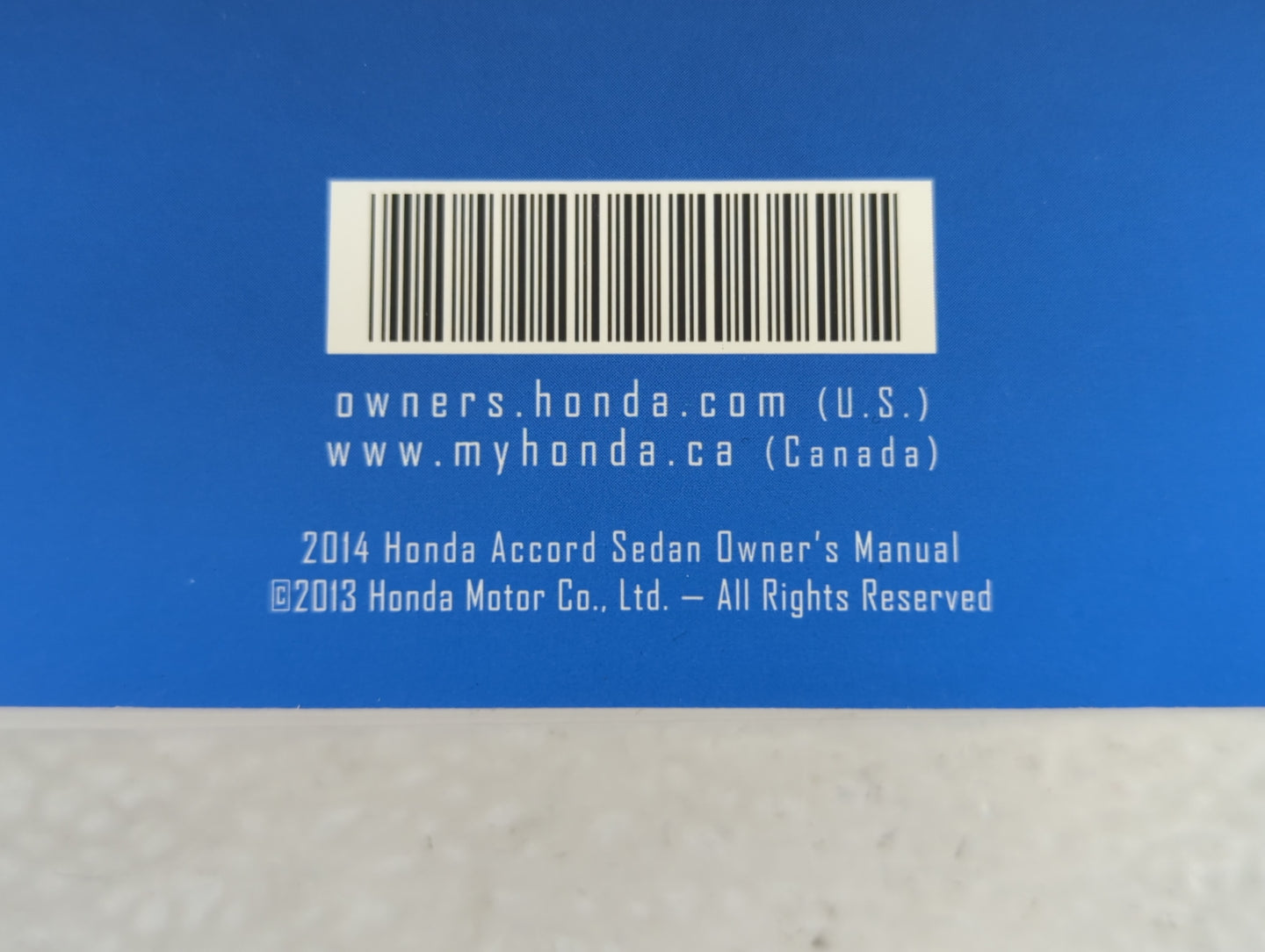 2014 Honda Accord Owners Manual Book Guide OEM Used Auto Parts - Oemusedautoparts1.com