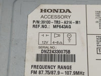 2014-2015 Honda Civic Radio AM FM Cd Player Receiver Replacement P/N:39100-TR3-A314-M1 Fits Fits 2014 2015 OEM Used Auto Par