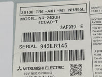 2014-2015 Honda Civic Radio AM FM Cd Player Receiver Replacement P/N:39100-TR6-A61-M1 NR-243UH, 4CCA0-T Fits Fits 2014 2015 