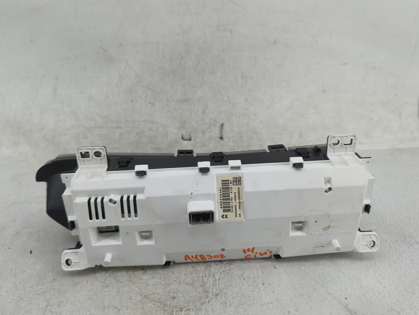 2012-2015 Honda Civic Instrument Cluster Speedometer Gauges P/N:AK0915141 78100-TR0-A122 Miles:122K Fits Fits 2012 2013 2014