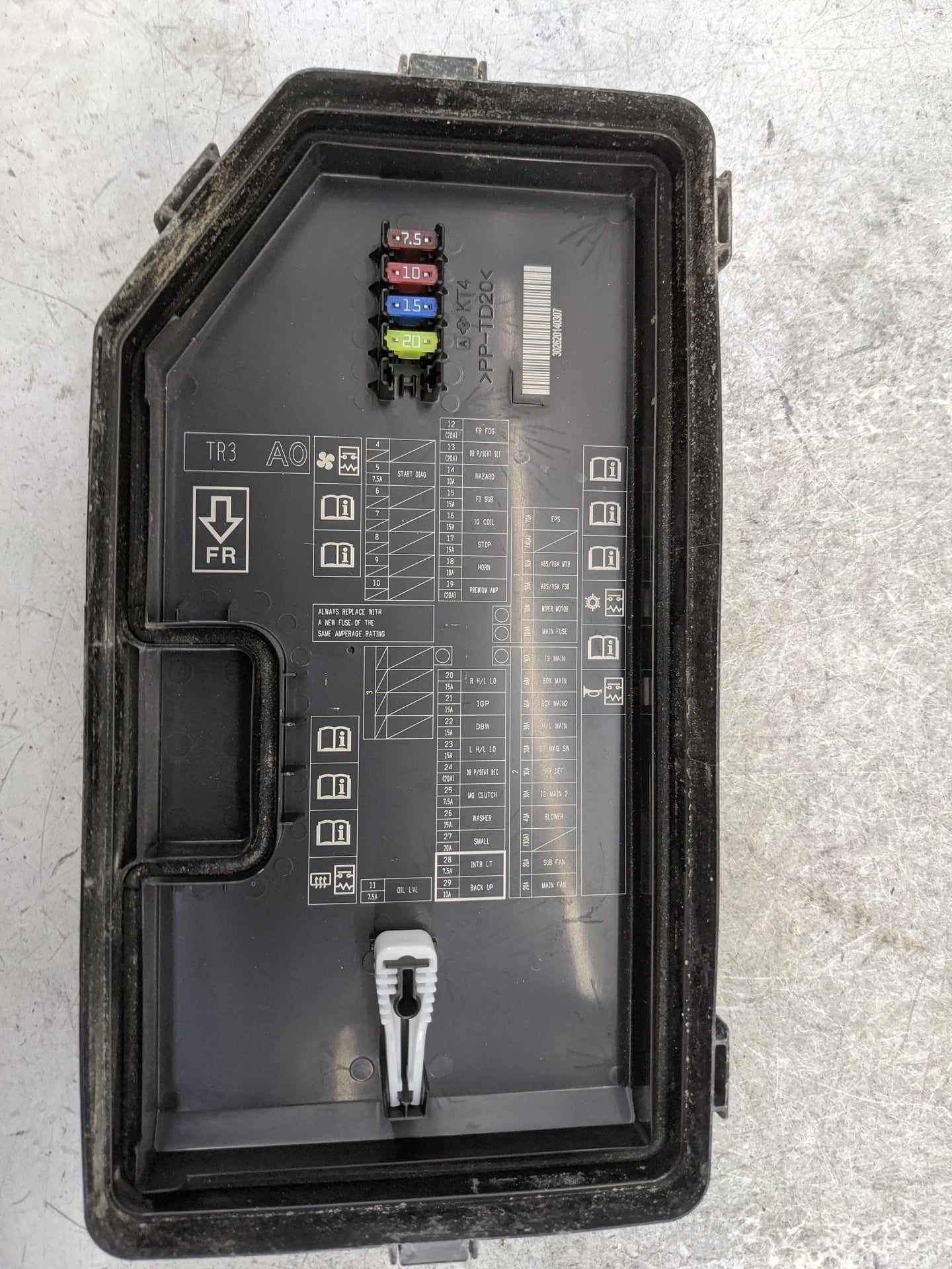 2012-2015 Honda Civic Fusebox Fuse Box Panel Relay Module P/N:TR0A012 Fits Fits 2012 2013 2014 2015 OEM Used Auto Parts - Oe