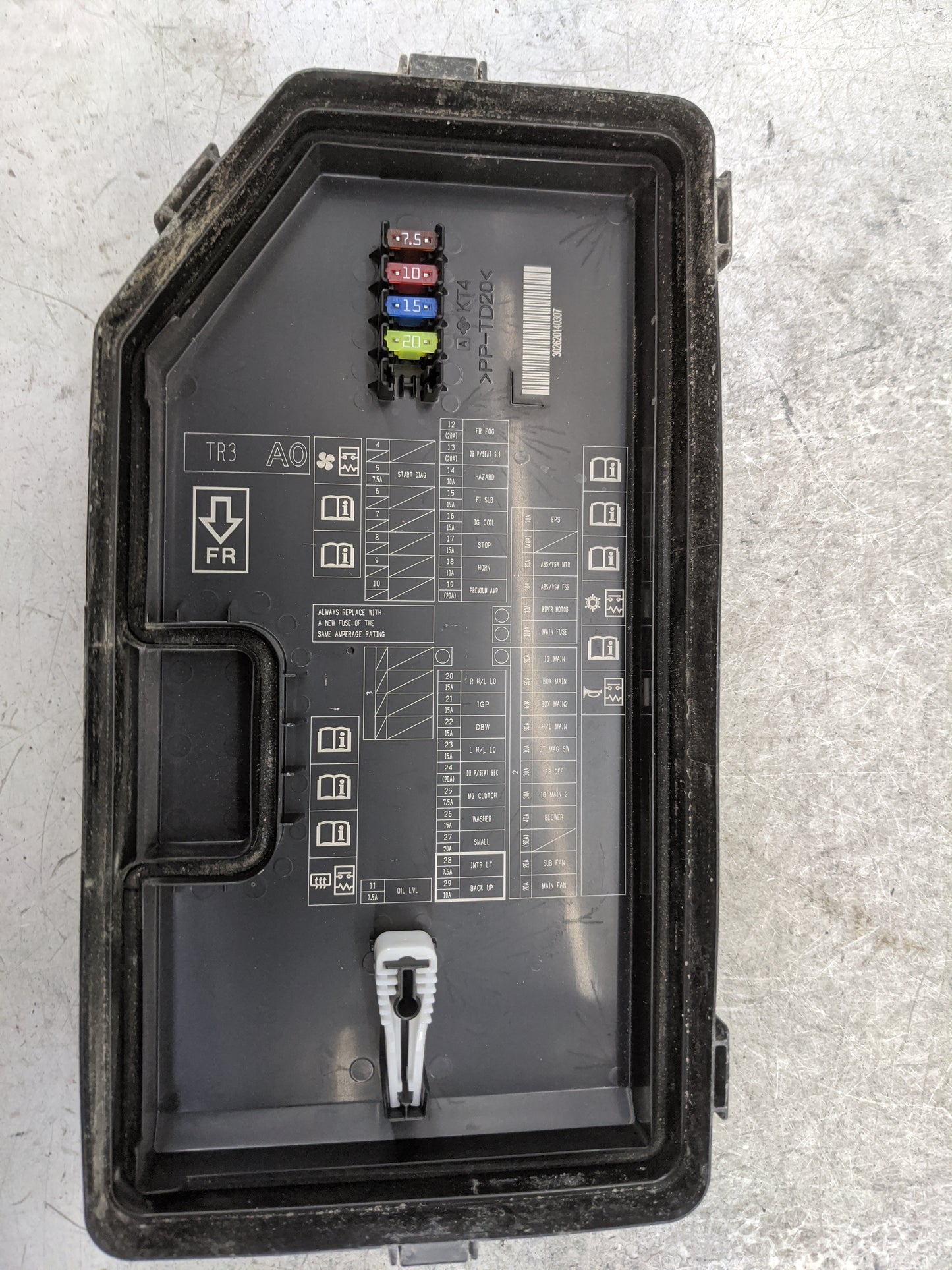 2012-2015 Honda Civic Fusebox Fuse Box Panel Relay Module P/N:TR0A012 Fits Fits 2012 2013 2014 2015 OEM Used Auto Parts - Oe