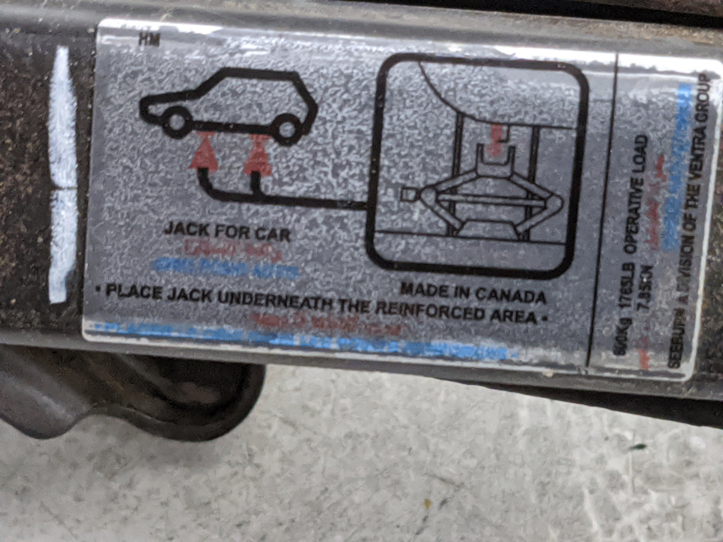 2014 Honda Civic Spare Scissor Car Jack Black - Oemusedautoparts1.com
