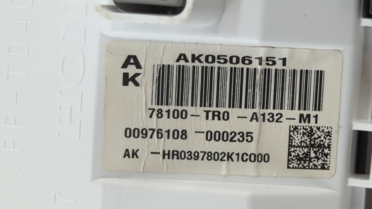 2012-2015 Honda Civic Instrument Cluster Speedometer Gauges P/N:78260-TR0-A132-M1 78200-TR3-A212-M1 Fits Fits 2012 2013 2014