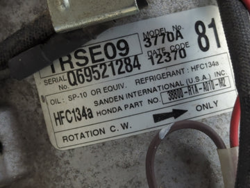 2012-2015 Honda Civic Air Conditioning A/c Ac Compressor Oem