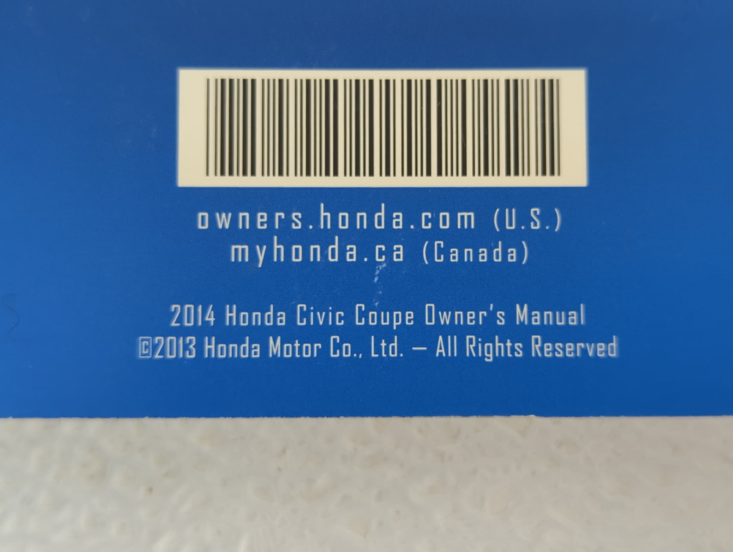 2014 Honda Civic Owners Manual Book Guide P/N:00X31-TS8-6200 OEM Used Auto Parts - Oemusedautoparts1.com
