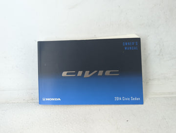 2014 Honda Civic Owners Manual Book Guide P/N:31TR3621 OEM Used Auto Parts