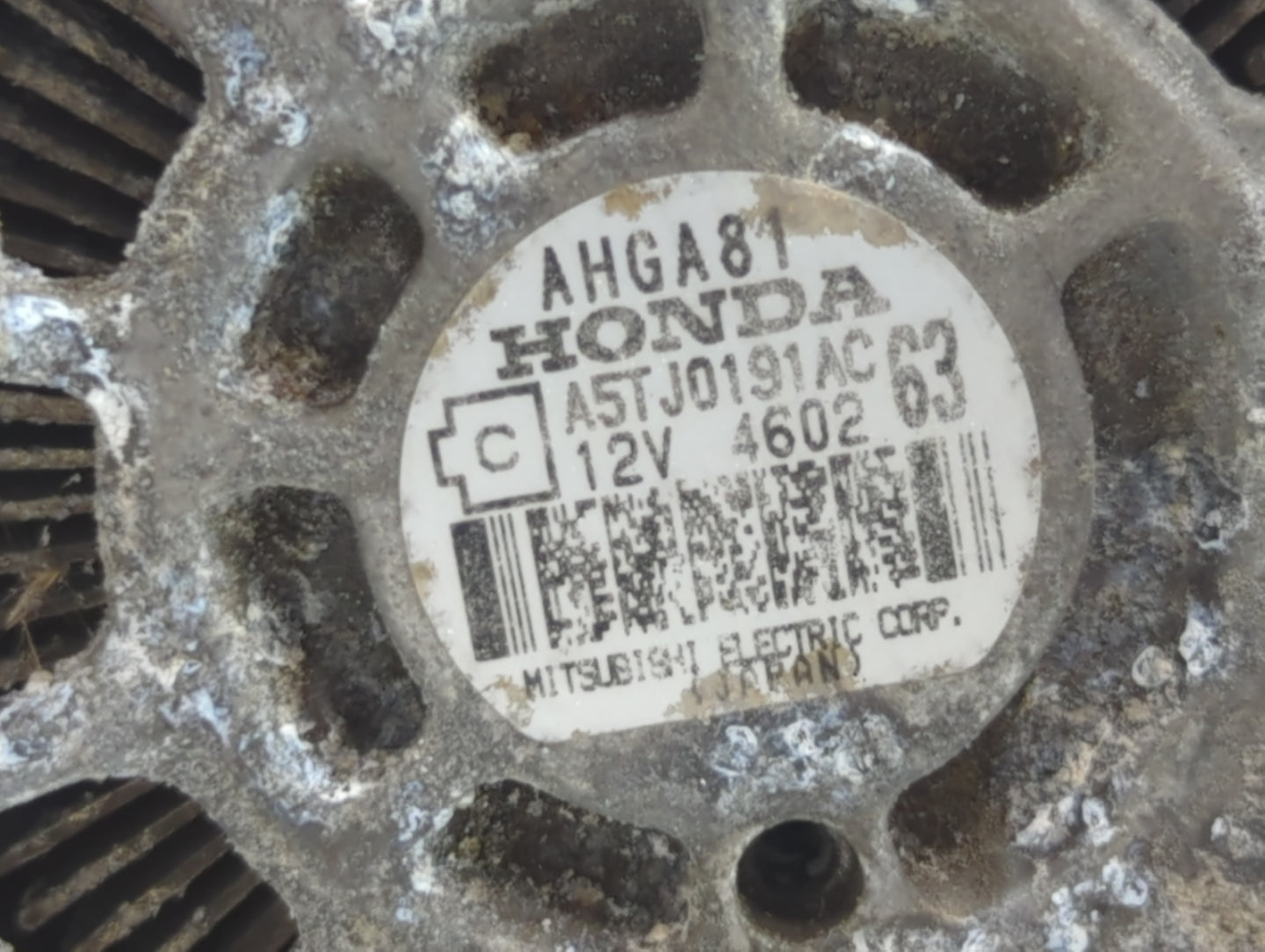 2012-2015 Honda Civic Alternator Replacement Generator Charging Assembly Engine OEM P/N:A5TJ0191AC Fits OEM Used Auto Parts 