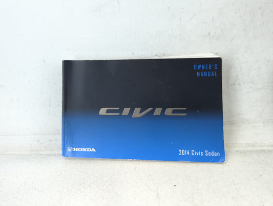 2014 Honda Civic Owners Manual Book Guide P/N:00X31-TR3-6201 31TR3620 OEM Used Auto Parts