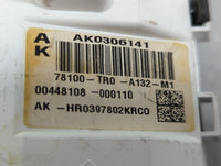 2012-2015 Honda Civic Instrument Cluster Speedometer Gauges P/N:AK0306141 78100-TR0-A132-M1 Fits Fits 2012 2013 2014 2015 OE