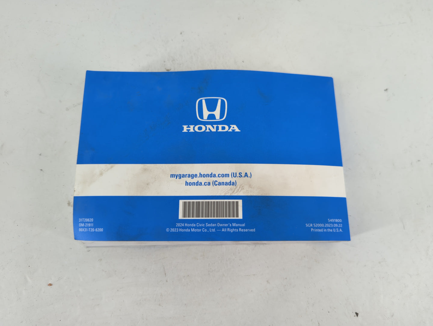 2014 Honda Civic Owners Manual Book Guide P/N:31T20620 00X31-T20-6200 OEM Used Auto Parts - Oemusedautoparts1.com