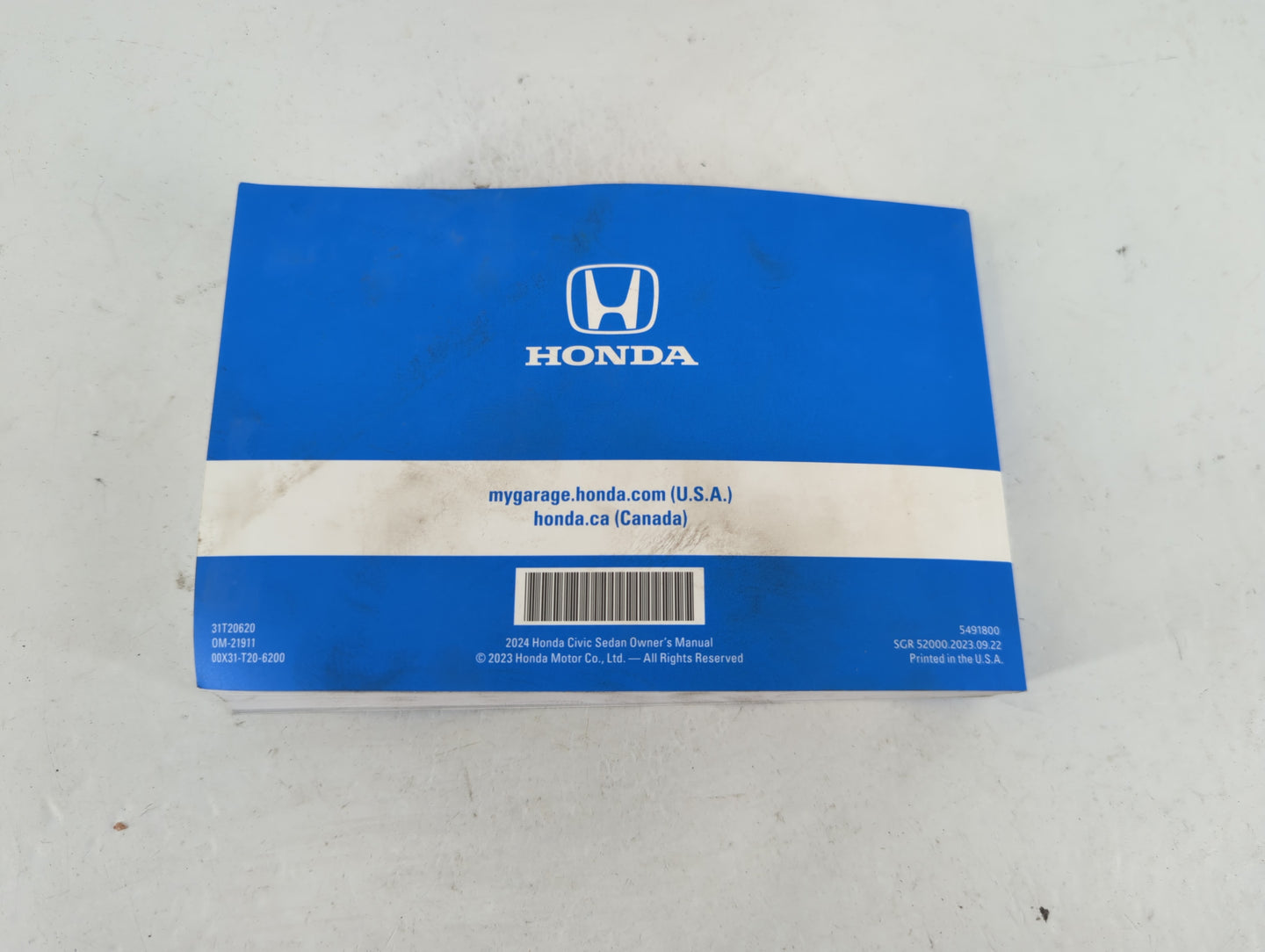 2014 Honda Civic Owners Manual Book Guide P/N:31T20620 00X31-T20-6200 OEM Used Auto Parts - Oemusedautoparts1.com
