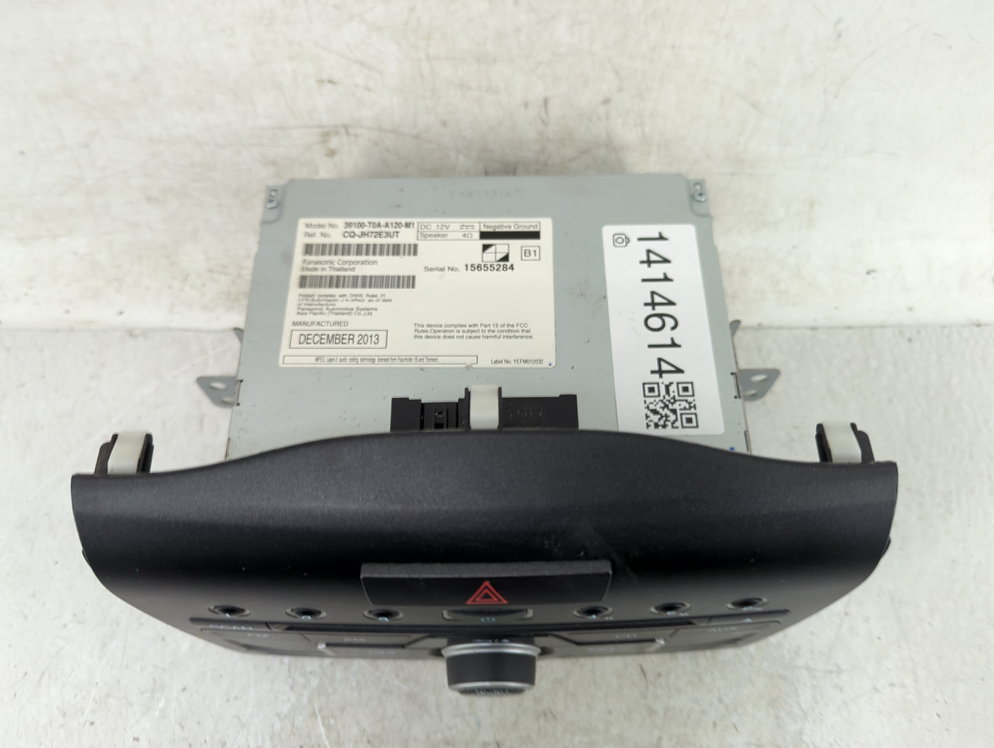 2012-2014 Honda Cr-V Radio AM FM Cd Player Receiver Replacement P/N:39100-T0A-A120-M1 Fits Fits 2012 2013 2014 OEM Used Auto