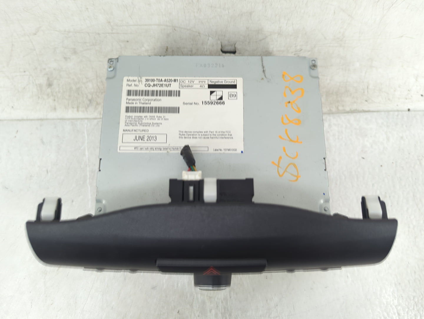 2012-2014 Honda Cr-V Radio AM FM Cd Player Receiver Replacement P/N:39100-T0A-A520-M1 Fits Fits 2012 2013 2014 OEM Used Auto