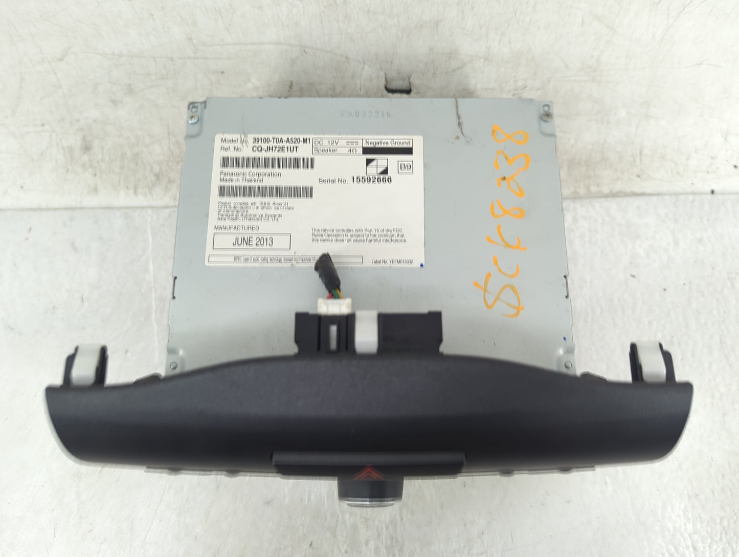 2012-2014 Honda Cr-V Radio AM FM Cd Player Receiver Replacement P/N:39100-T0A-A520-M1 Fits Fits 2012 2013 2014 OEM Used Auto
