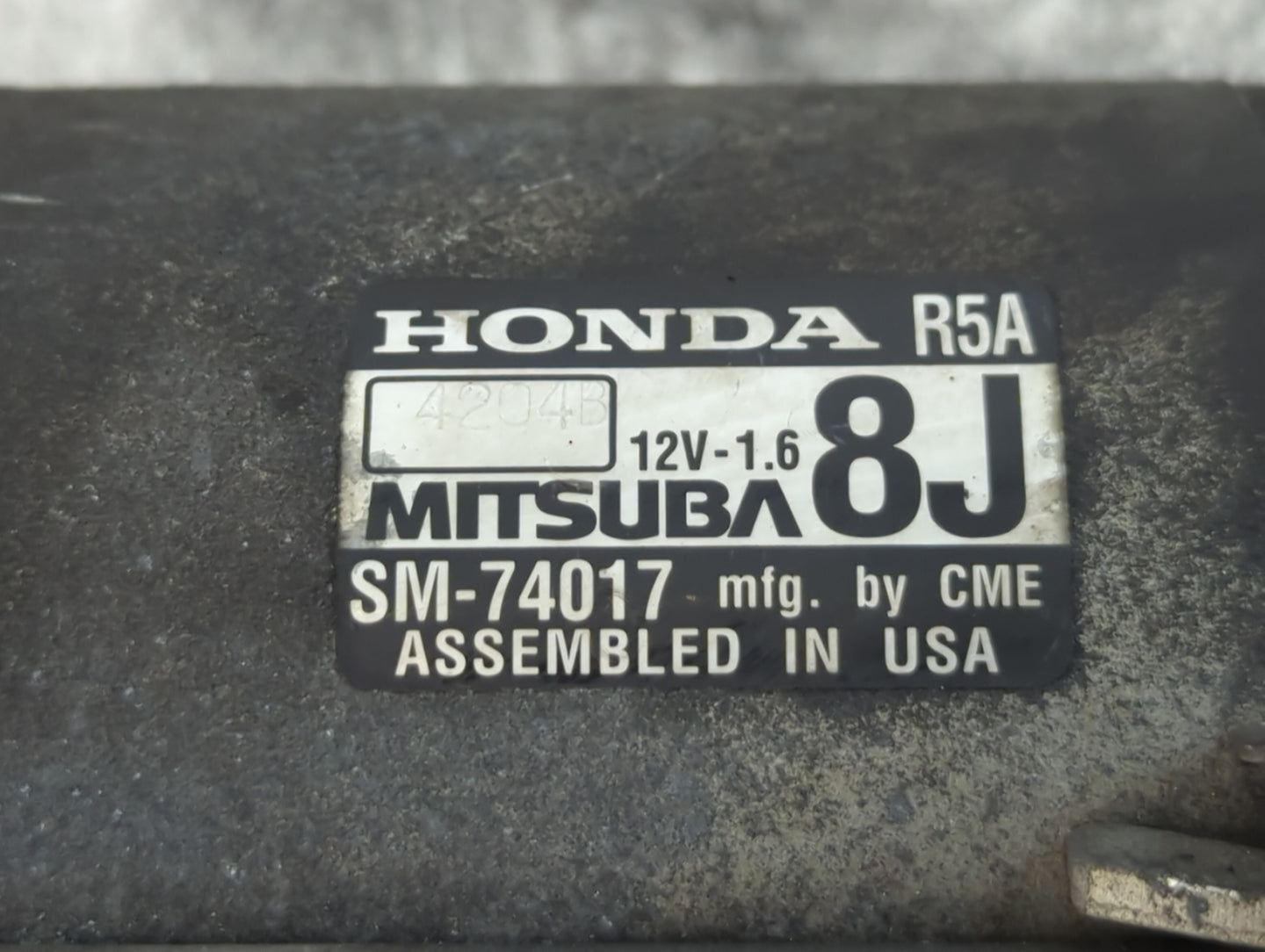 2014 Honda Cr-V Car Starter Motor Solenoid OEM P/N:SM-74017 Fits Fits 2015 OEM Used Auto Parts - Oemusedautoparts1.com