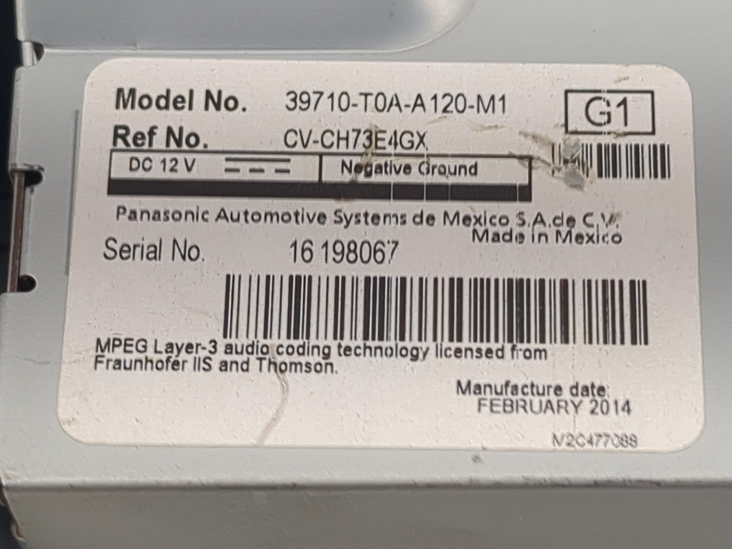 2014 Honda Crv Information Display Screen - Oemusedautoparts1.com