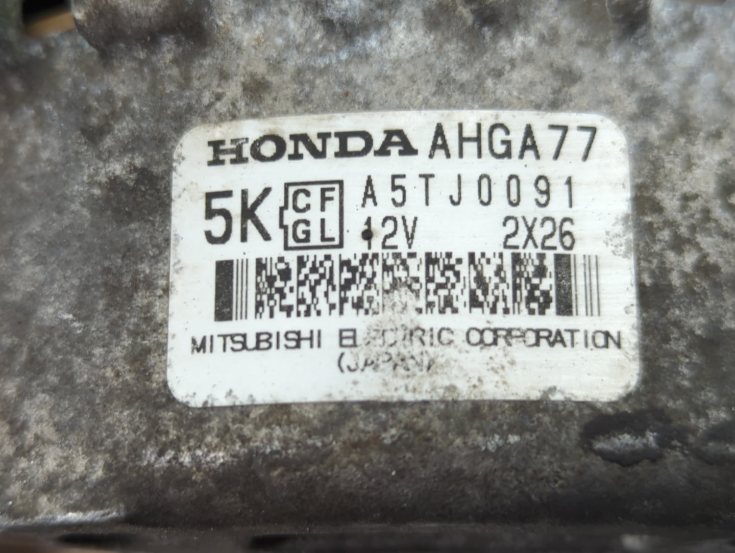 2009-2014 Honda Fit Alternator Replacement Generator Charging Assembly Engine OEM P/N:AHGA77 A5TJ0091 Fits OEM Used Auto Par