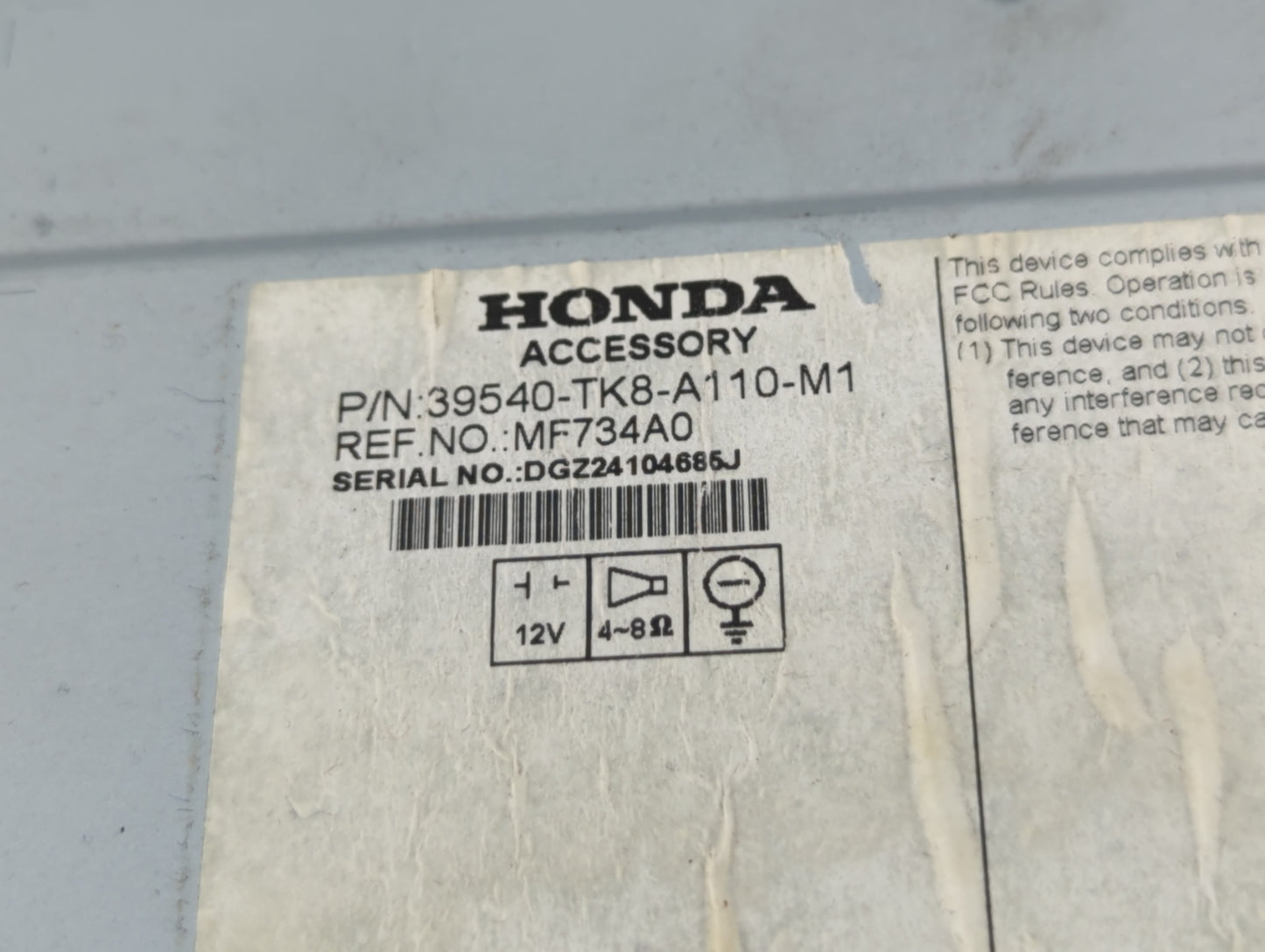 2014-2017 Honda Odyssey Am Fm Cd Player Radio Receiver - Oemusedautoparts1.com