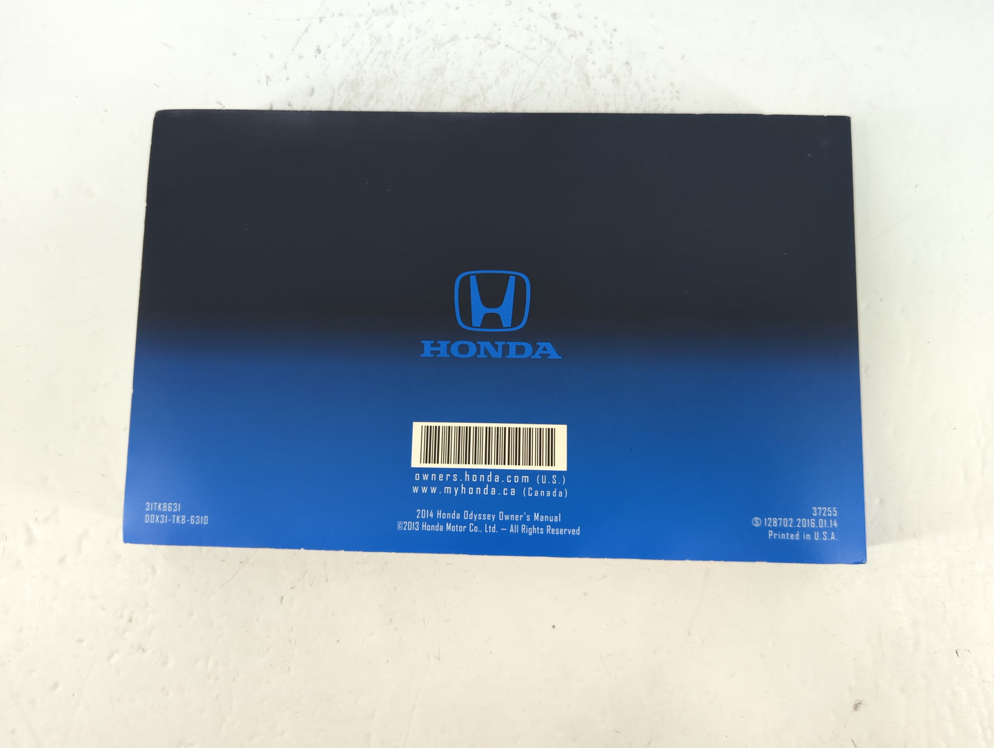 2014 Honda Odyssey Owners Manual Book Guide P/N:00X31-TK8-6310 31TK8631 OEM Used Auto Parts - Oemusedautoparts1.com